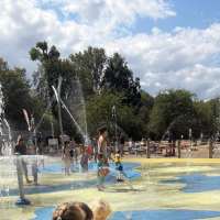 First view of the splash park