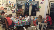 People painting at Ark Kidz in Long Sutton