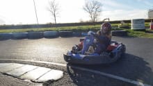 Boy on go kart at Superdrive Karting in Armagh