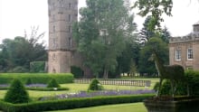Gardens and tower at Fochabers Folk Museum