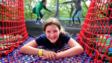 Girls on nets at Treetop Nets Yorkshire in Ripon