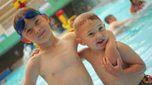 Kids in swimming pool at Concordia Leisure Centre in Cramlington