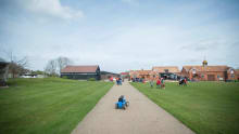 Visitors exploring Easton Farm Park in Woodbridge