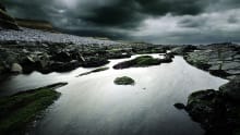 Stormy day at Kilve Beach
