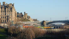 City Sightseeing Edinburgh bus travelling