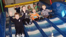 Kids on slide at Harrys in Lytham St Annes