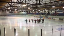 Ice skaters perform at Planet Ice Basingstoke