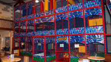 Indoor soft play frame at Sparkles Play Centre in Oldham