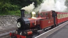 Steam train at Isle of Man Steam Railway in Douglas