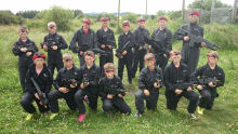 Boys paintballing at Battlefield LIVE Pennine in Chorley