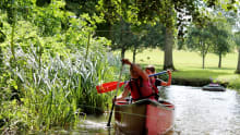 Kids canoeing at Wear Canoes in Durham