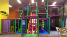 Indoor soft play frame and slide at Jump for Joy in Norwich