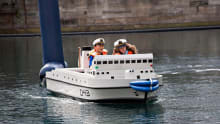 Kids on boat at Miniport Portsmouth Historic Dockyard 