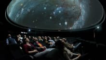 People in auditorium at Planetarium at the Royal Observatory in Greenwich