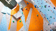 Climbing wall at The Quay Climbing Centre in Exeter