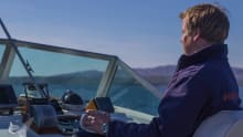 Man on boat at Sea Life Surveys in Isle of Mull