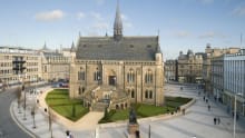Aerial view of The McManus Art Gallery and Museum in Dundee