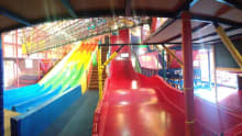 Indoor soft play frame and slide at Playzone Portsmouth