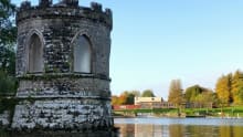 Tower and lake at Lough Key Forest Family Activity Park in Boyle