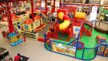 Indoor soft play frame at Happy Town in Newtownards