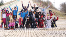 Kids and instructors at Tallington Lakes Leisure and Ski Centre in Stamford