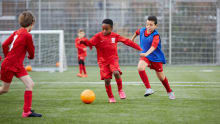 Kids playing football at Houghton Sports & Wellness Centre