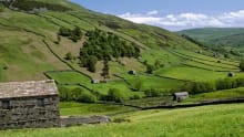 View of hills at Pennine Way National Trail in Kelso