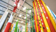 Climbing walls at Indoor Active in Roche
