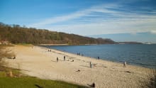 People at Aberdour Silver Sands