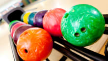 Bowling balls at Meridian Leisure Park in Leicester