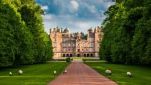 Outside view of Drumlanrig Castle in Thornhill