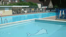 Outdoor swimming pools at Bovey Tracey Swimming Pool in Newton Abbot