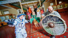 People in costumes at Birmingham Museum and Gallery