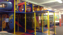 Indoor soft play frame at The Den Llanberis in Pwllheli