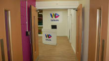 Entrance to The Meadow Leisure Centre in Dumbarton