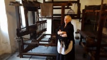 Staff in weaving cottage at Sma Shott Cottages in Paisley