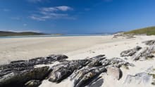 Clear day at Luskentyre Beach in Isle of Harris