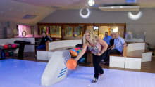 Woman bowling at Richardsons Family Entertainment Centre in Lowestoft