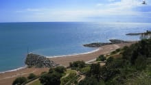 Hilltop view of Sunny Sands Beach in Folkestone