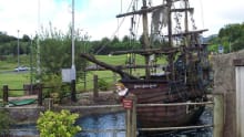 Pirate ship at Pirates Adventure Golf in Belfast