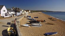 Boats on Slapton Sands and Torcross Beach