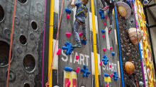 Kids climbing at The Outdoor Sports Centre in Southampton