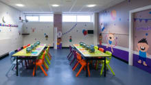 Party room at Tumbles at Portobello in Edinburgh