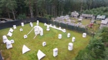 Paintball areas at Wildwoodz Paintball Park in Inverness