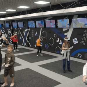 Young person enjoying a VR experience