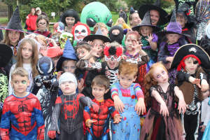 Children in Fancy dress at monkey world on Halloween