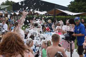 Families having fun at our foam party!