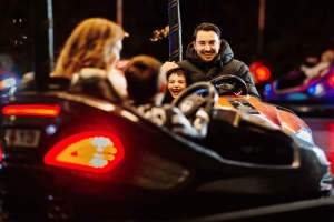 children in bumper cars