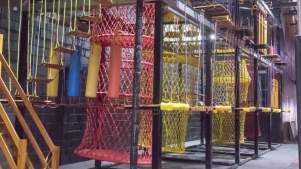 A section of the obstacle course at Ninja Adventure in Preston