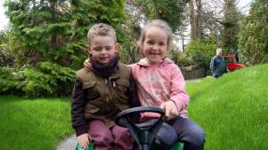 Kids riding kart at Fort Evergreen in Warrenpoint